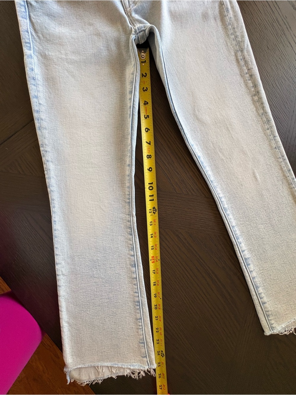 MOTHER Insider Crop Step fray Jeans size 27 in SMOOTH SAILING ⛵️ - Picture 6 of 9